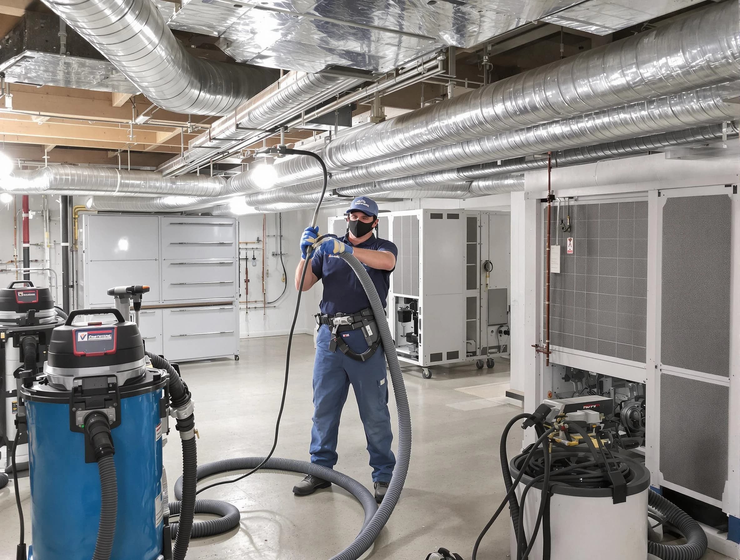 Hyrum Air Duct Cleaning specialist performing thorough central air duct cleaning for improved system efficiency in Hyrum