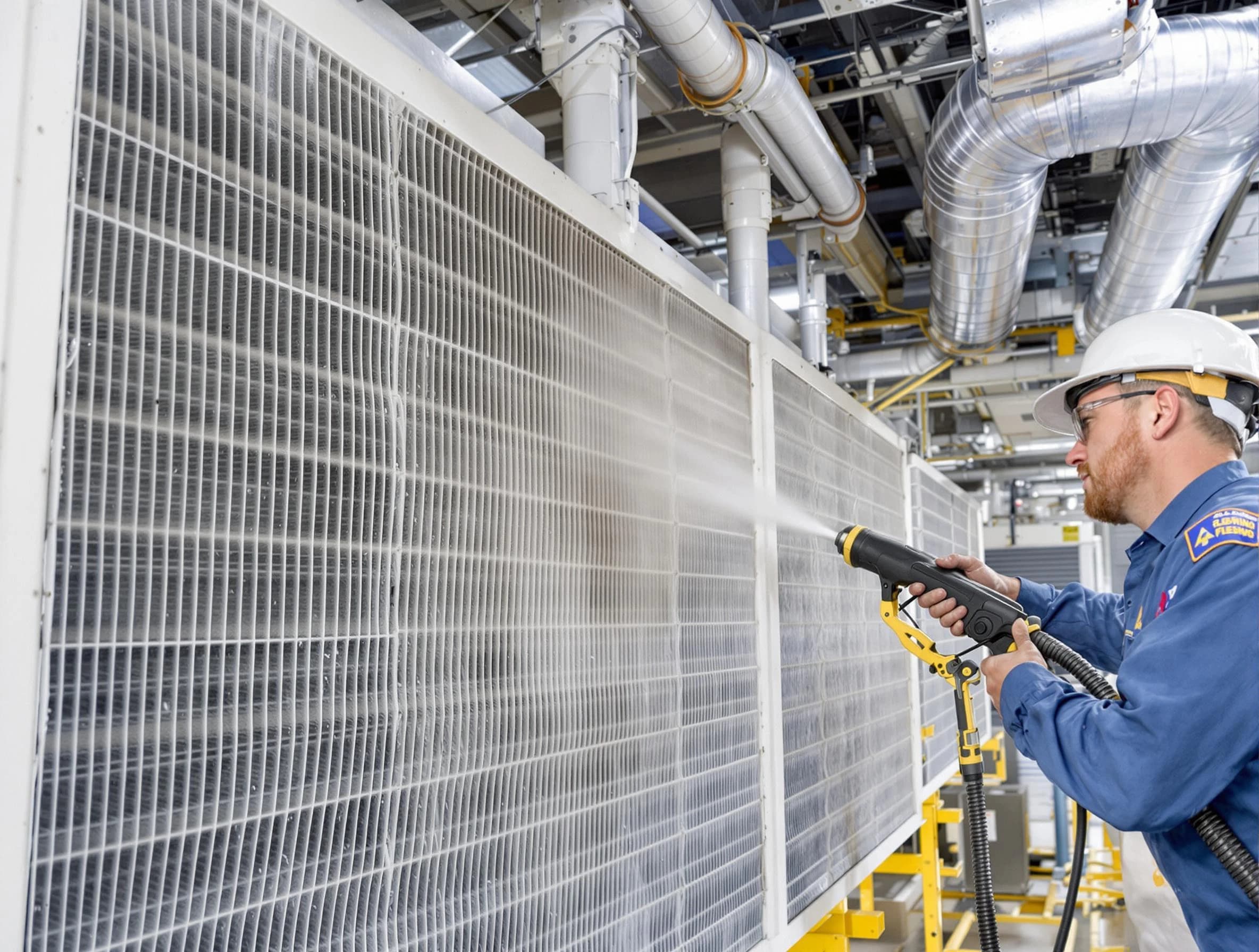 Professional commercial coil cleaning by Hyrum Air Duct Cleaning in Hyrum