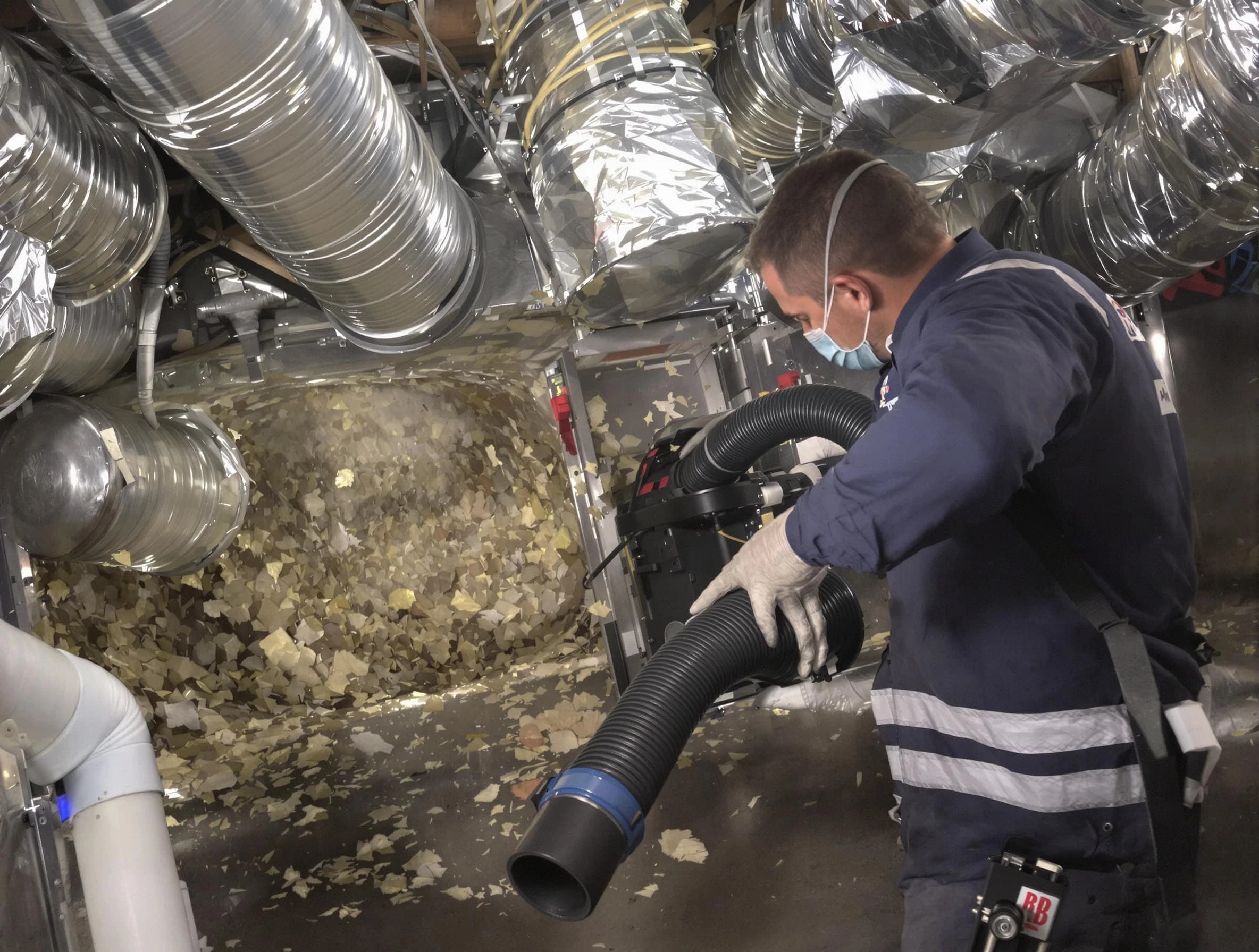 Hyrum Air Duct Cleaning specialist operating negative pressure cleaning equipment for thorough duct maintenance in Hyrum
