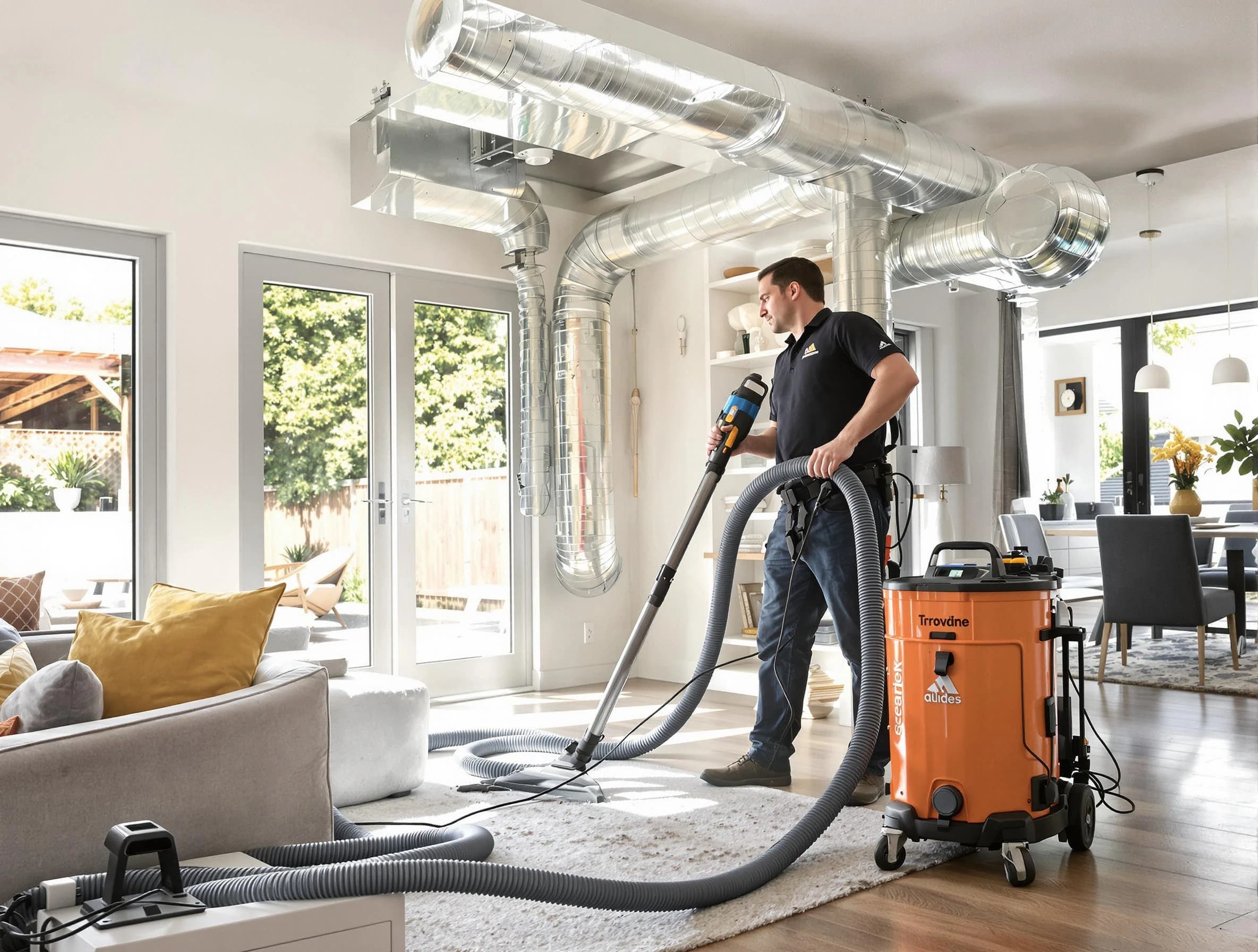 Hyrum Air Duct Cleaning specialist performing thorough residential duct cleaning using advanced equipment in Hyrum