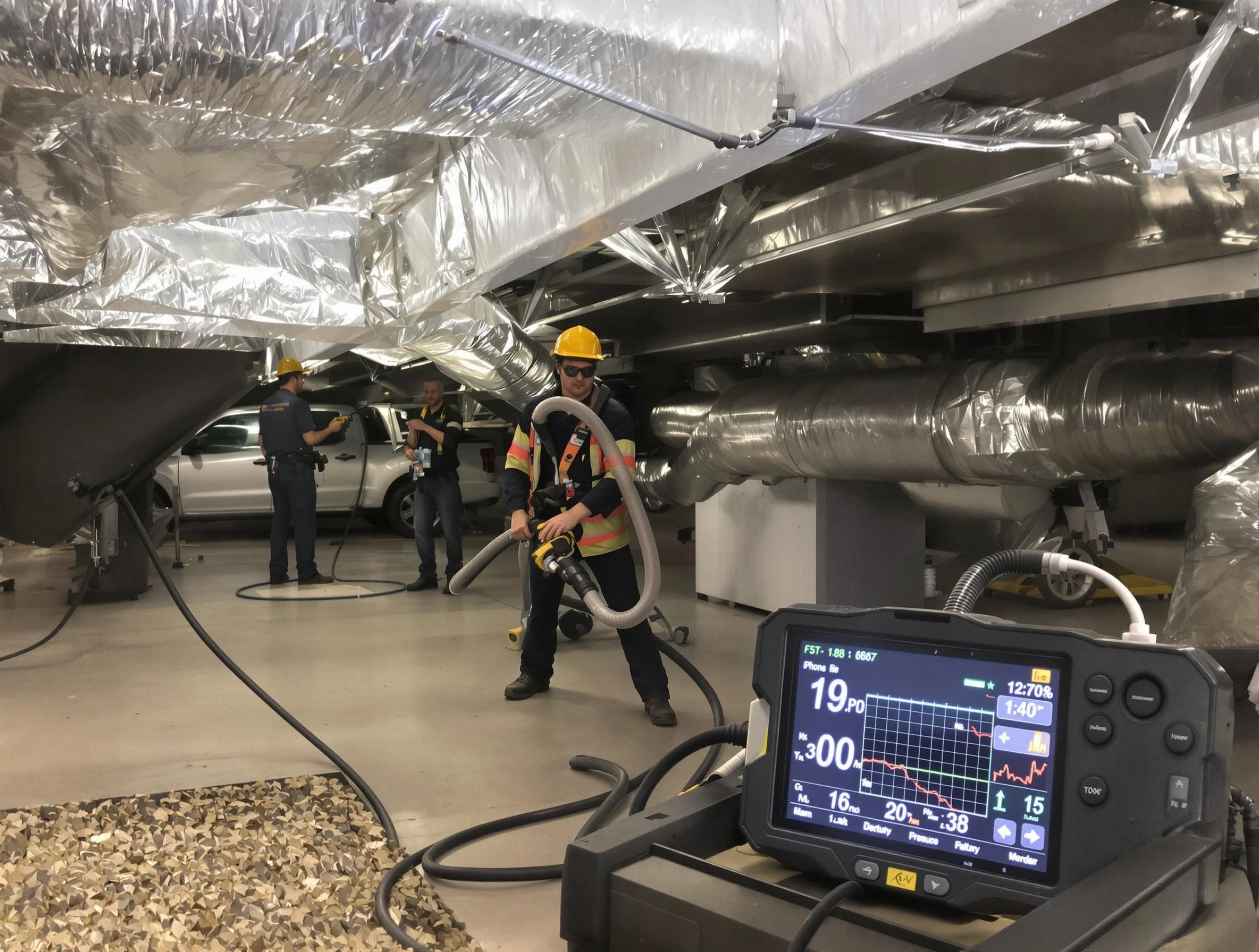 Professional negative pressure duct cleaning by Hyrum Air Duct Cleaning in Hyrum