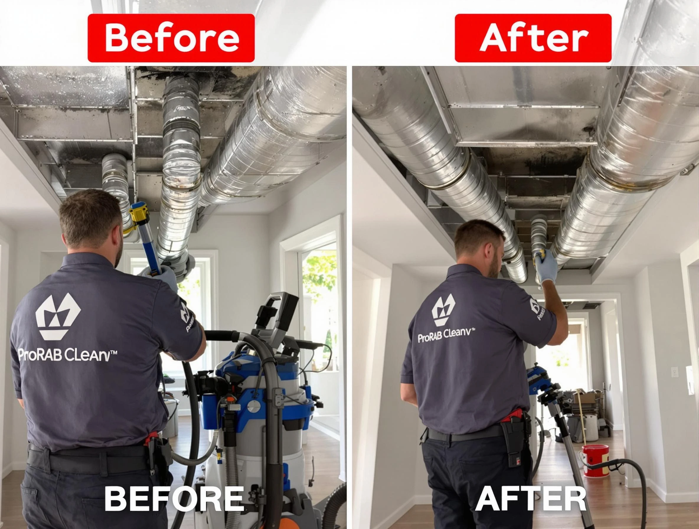 Hyrum Air Duct Cleaning expert performing thorough residential duct cleaning in a Hyrum home